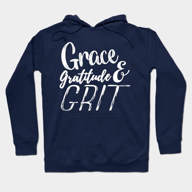 Grace Gratitude & Grit Horse Farm Equestrian Novelty Country design Hoodie by nikkidawn74